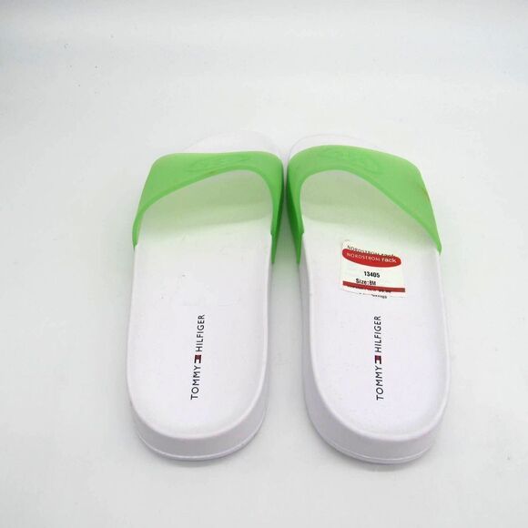 TOMMY HILFIGER Lucite Slide Sandal In Light Green SZ 8 - Picture 5 of 9